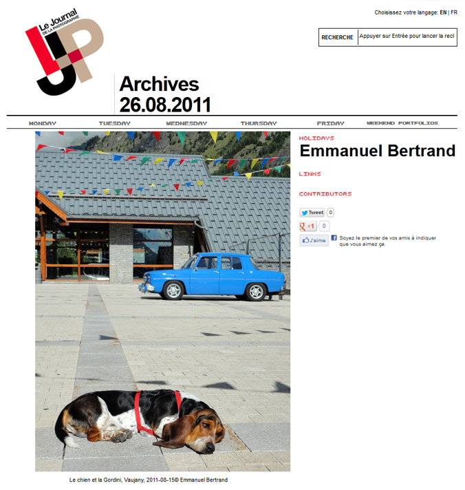 Le Journal de la Photographie, 26.08.2011