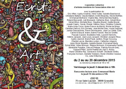 carton exposition Ecrit & Art, Grenoble